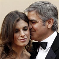 Elisabetta Canalis a George Clooney ako spriaznené hrdličky