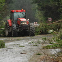 Odstraňovanie popadaných stromov na Čertovici