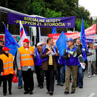 Protest odborárov z 1. októbra