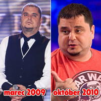 Mário Kuly Kollár v čase, keď bol výrazne chudý a dnes.