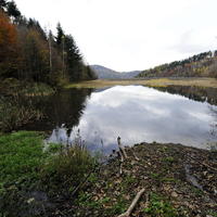 Jazierko na južnom cípe odkaliska v Slovinkách