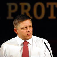 Robert Fico počas prejavu na sneme strany