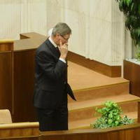 Pavol Hrušovský počas tajnej voľby Generálneho prokurátora