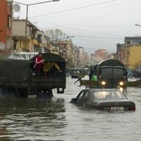 Záplavy v meste Shkodra