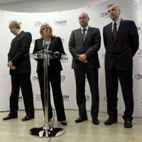 Bugár, Radičová, Sulík a Figeľ po rokovaní koaličnej rady