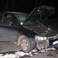 Opel po havárii