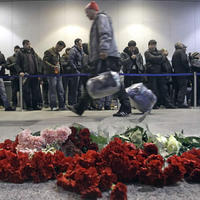 Kvety na letisku Domodedovo
