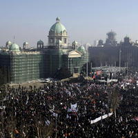 Protesty v Belehrade