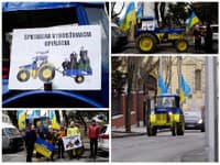 VIDEO Protest pred ruskou ambasádou: Takto prebiehala špeciálna operácia, vyhostenie agresora traktorom!