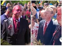 Obrovské fiasko pre Rusko v poľskej Varšave: VIDEO Veľvyslanca obliali červenou farbou, k pamätníku ani nedorazili!