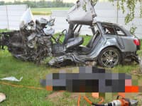 FOTO Tragická dopravná nehoda v okrese Levice: O život prišiel 45-ročný muž, čelne narazil do kamióna