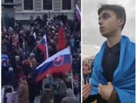 Ďalší konflikt na Pochode za mier: Na mladíka kričali pre ukrajinskú vlajku! Vraj prišiel provokovať