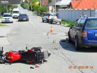 FOTO Pri nehode v Košiciach utrpel ťažké zranenia 17-ročný motocyklista