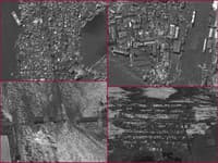 Katastrofa na Kachovskej priehrade: Satelitné zábery odhaľujú dielo skazy, z vody trčia iba strechy