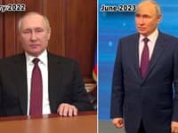 Vojna sa na ruskom agresorovi výrazne podpísala: Putin sa za rok zmenil na nepoznanie! FOTO Rozdiel je neprehliadnuteľný