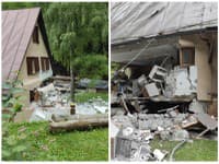 MIMORIADNE Výbuch horskej chaty pri Prievidzi: PRVÉ FOTO skazy, z miesta činu hlásia až 9 zranených!