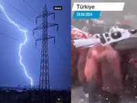 Tureckú metropolu trápia silné dažde: VIDEO Uprostred dňa začali padať krúpy! Mnohé domácnosti zostali bez elektriny