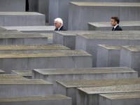 Macron v Berlíne navštívil Pomník zavraždeným Židom Európy