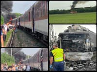 Prvé FOTO z miesta tragickej nehody! Vlak zhorel: Autobus sa zlomil na dve polovice! Počet obetí stúpol