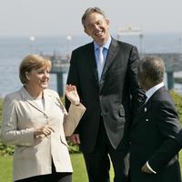Angela Merkelová, Tony Blair (v strede) a Thabo Mbeki