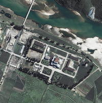 Satelitná snímka na  jadrový reaktor v Jongbjone.
