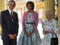 Americký prezidentský pár na návšteve v Británii.