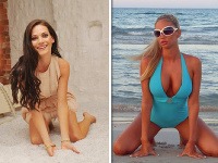 Andrea Verešová pri pózovaní nezaostáva za playmate Andreou Járovou. 