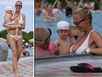 Zuzana Belohorcová si užívala s dcérkou, partner Vlastimil Hájek musel odísť do Prahy. 