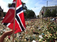 Spomienka na obete v centre Osla