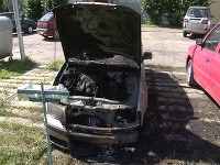 Zhorené auto