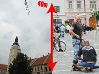 Poslanec Jozef Viskupič skočil zo 40 metrov. Poslanec Jozef Viskupič skočil zo 40 metrov.