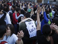 Bozkávací protestu za reformu vzdelávania v Čilé