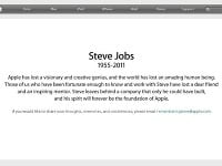 Rozlúčka so Stevom Jobsom na stránke apple.com