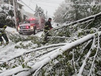 Neobvyklá októbrová snehová búrka vyčíňala v štátoch New York, Pensylvánia, Maryland či Massachusett