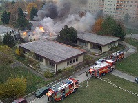 Požiar na Znievskej ulici v Petržalke Požiar na Znievskej ulici v Petržalke