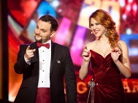 Moderátori relácie Legendy popu - Milan Zimnýkoval a herečka Kristína Farkašová. 