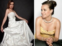 Speváčka Kristina pózovala aj vo svadobných šatách. 