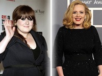 Adele v roku 2008 a na nedeľňajšom odovzdávaní cien Grammy.