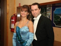 Peter Modrovský so svojou tanečnou partnerkou Barborou Jančinovou. 