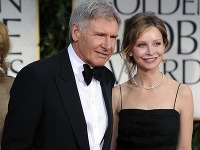 Manželia Calista Flockhart a Harrison Ford na odovzdávaní Zlatých glóbusov
