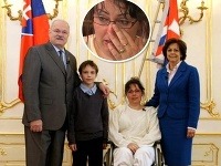 Erik a jeho mama Gabriela na návšteve v prezidentskom paláci.