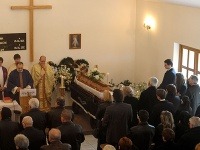 Pohreb Anny Figeľovej v dedinke Čaklov.