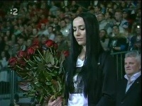 Majka Demitrová pri Uvedení jej manžela Pavla Demitru do hokejovej Siene slávy. Majka Demitrová pri Uvedení jej manžela Pavla Demitru do hokejovej Siene slávy.