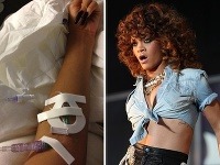 Rihanna musela byť napojená na infúziu. 