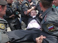 Zatknutí gay aktivisti v Moskve