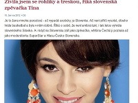 Tina je na záberoch českého magazínu takmer na nespoznanie. 