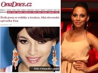 Speváčka Tina má na záberoch v českom magazíne vybielenú pokožku. 