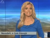 Zlatica Puškárová počas svojej premiéry v Televíznych novinách