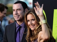 John Travolta s manželkou Kelly Preston na premiére