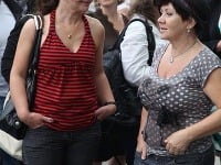 Jarmila Ščibranyová (vpravo) za zúčastnila kastingu. 